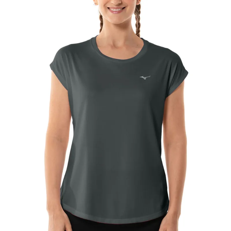 Camiseta de Treino Feminina Mizuno Sportwear G Cinza