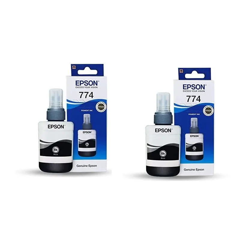 Tinta Epson T774 T774120 Black| L656 L1455 L655 M100 M105 M200 2 Pçs