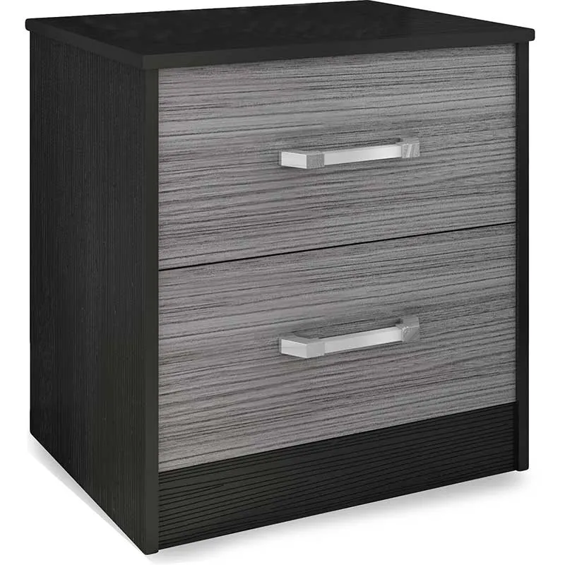 Mesa De Cabeceira Bahamas - Poliman - Preto / Gris Amadeirado