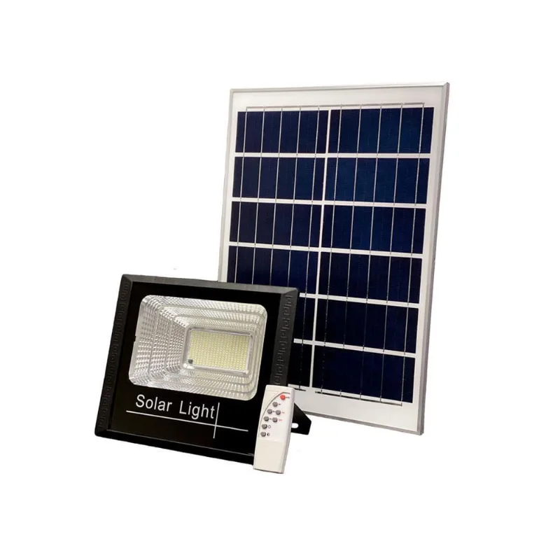 Kit 10 Refletores Solar 200W 6000K + Placa Solar Prova Dágua