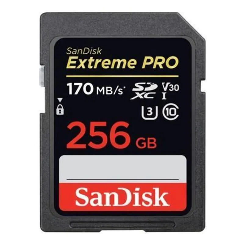 Cartao Memoria Sandisk Sdxc Extreme Pro U3 4k 170mb/s 256gb