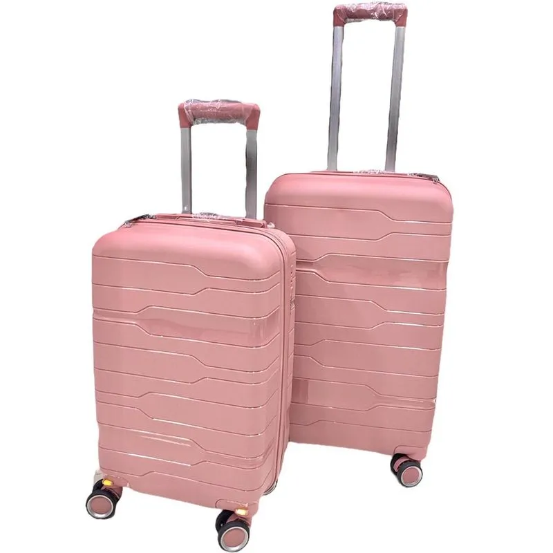 Conjunto Mala 23Kg + Mala 10Kg Polipropileno Inquebrável Rosé