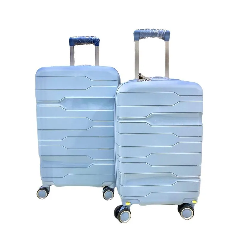 Conjunto Mala 23Kg + Mala 10Kg Polipropileno Inquebrável Azul