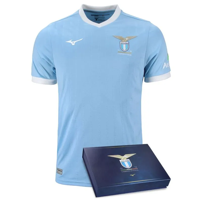 Camiseta de Futebol Mizuno Edição Especial Lazio Jersey G / Azul