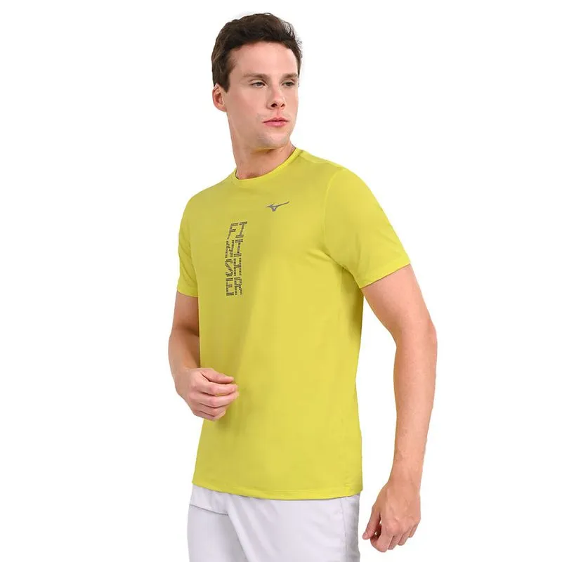 Camiseta de Corrida Masculina Mizuno Focus Stamp GG / Verde