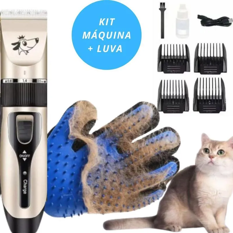 Kit Essencial: Máquina De Tosa, Lixa, Alicate E Luva