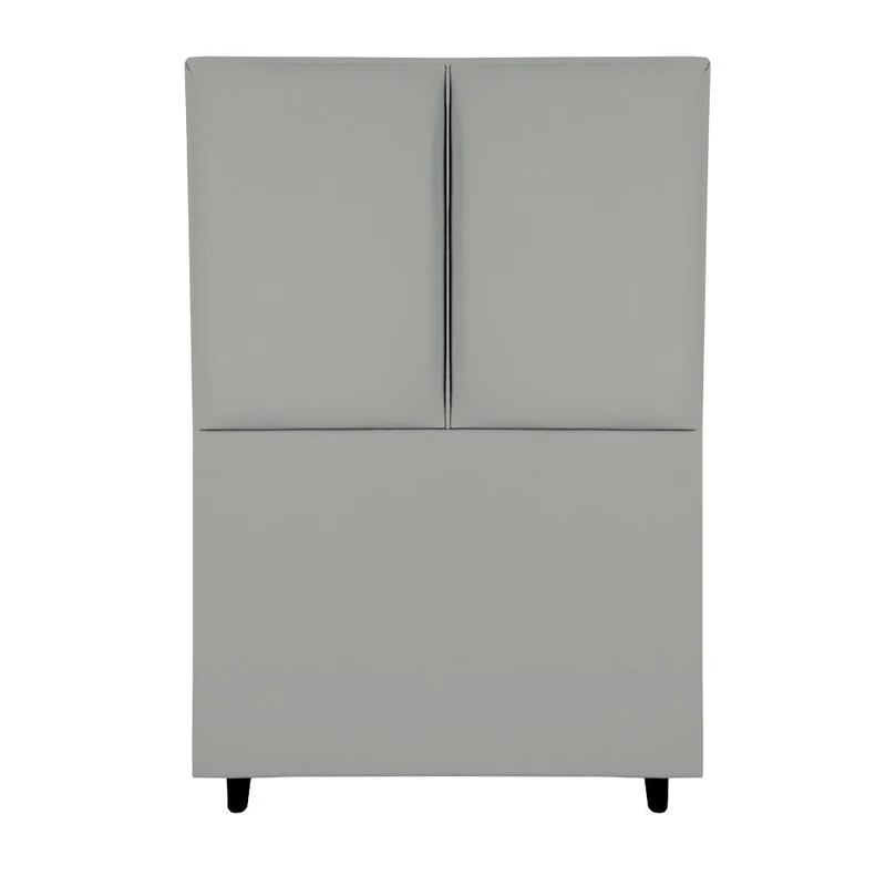 Cabeceira Estofada Garnet Cinza Tecido Facto Solteiro Padrão 98X120