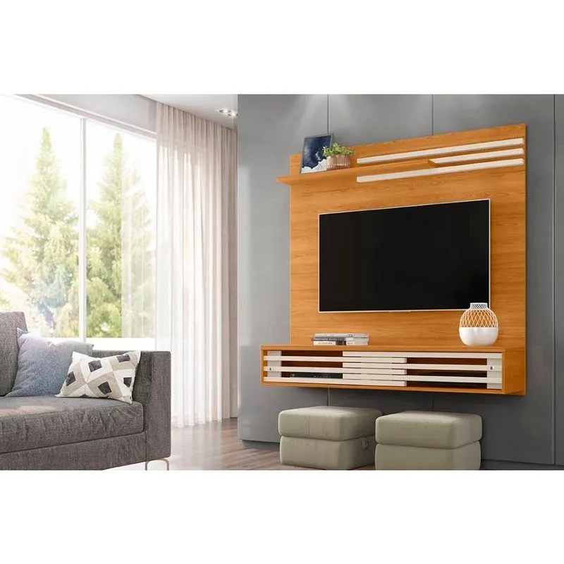Painel Frizz Sublime para TV de até 55 polegadas - Cinamomo / Off White - Madetec