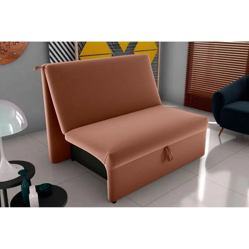 Sofá Cama Malu Veludo Ferrugem E435 - Matrix