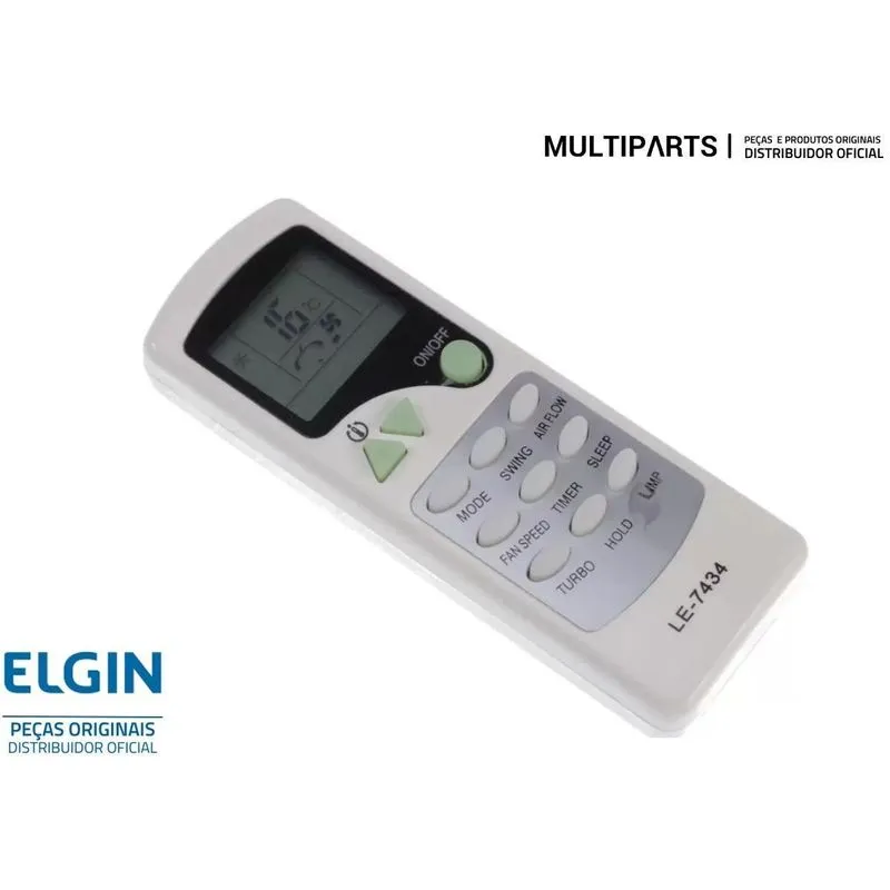 Controle Remoto Ar Split Elgin Le-7434/w7434