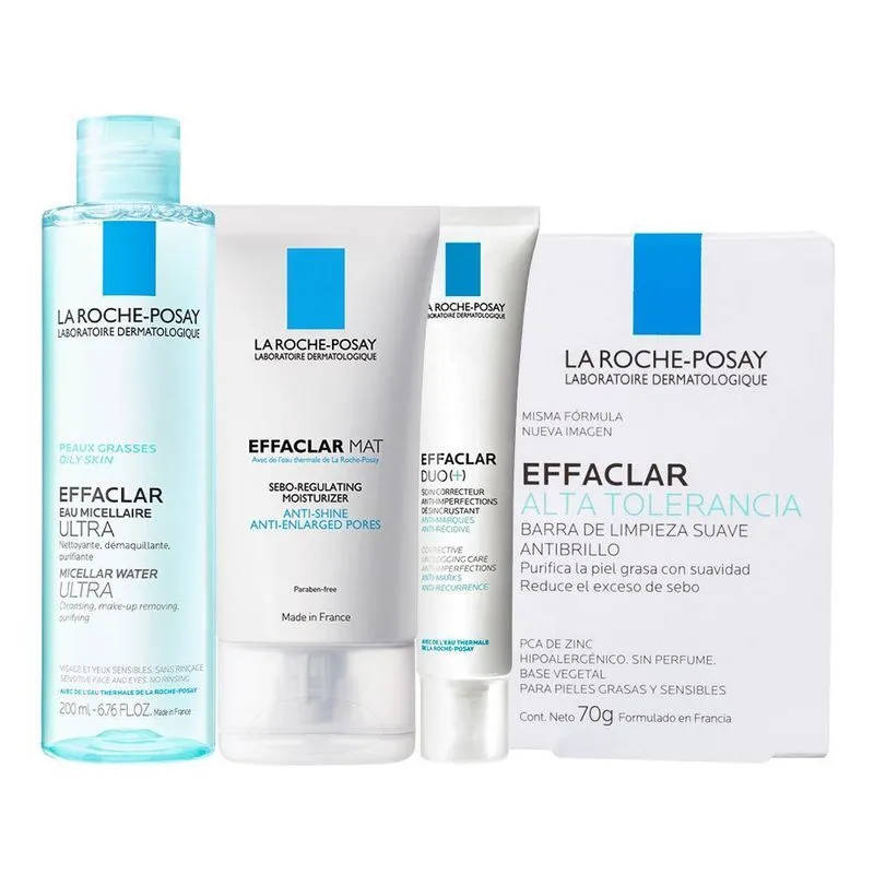 Kit La Roche-Posay Effaclar - Água Mic E Sab E Sérum E Cr