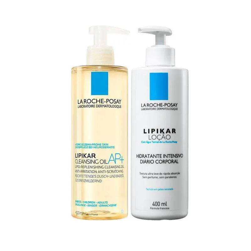 Kit Corporal La Roche-posay Lipikar - Óleo E Loção 400ml