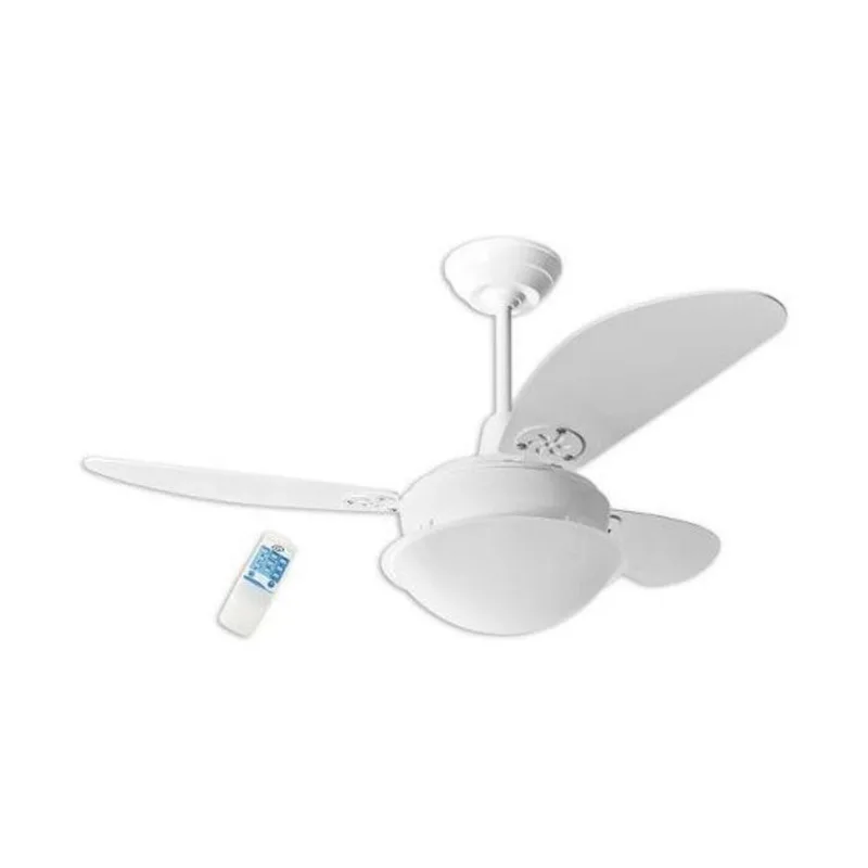 Ventilador De Teto Pérola Branco Loren Sid Com Controle Remoto