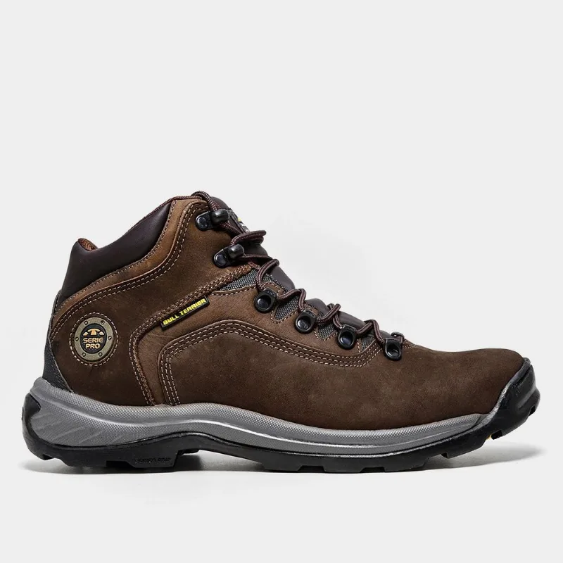 Bota Bull Terrier Couro Trailfox Masculina - Masculino - Marrom+Cinza