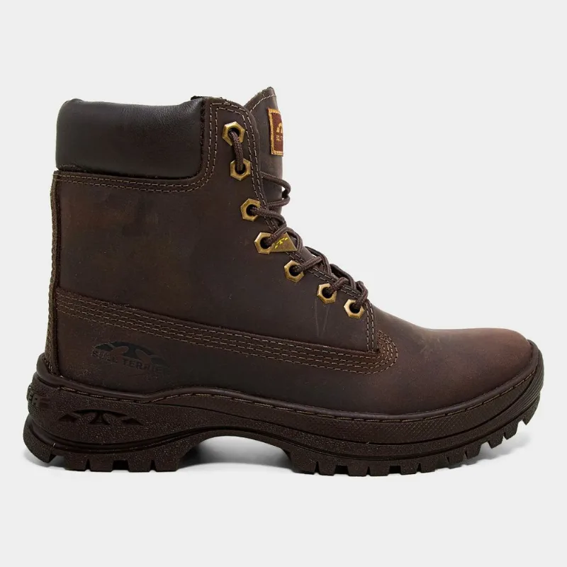 Bota Bull Terrier Mack Masculina - Masculino - Marrom+Preto