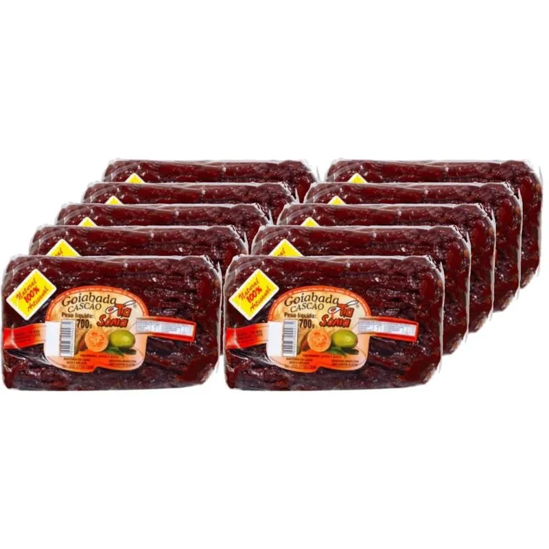 Kit Com 10und Goiabada Cascão Tradicional Tia Sônia 700g