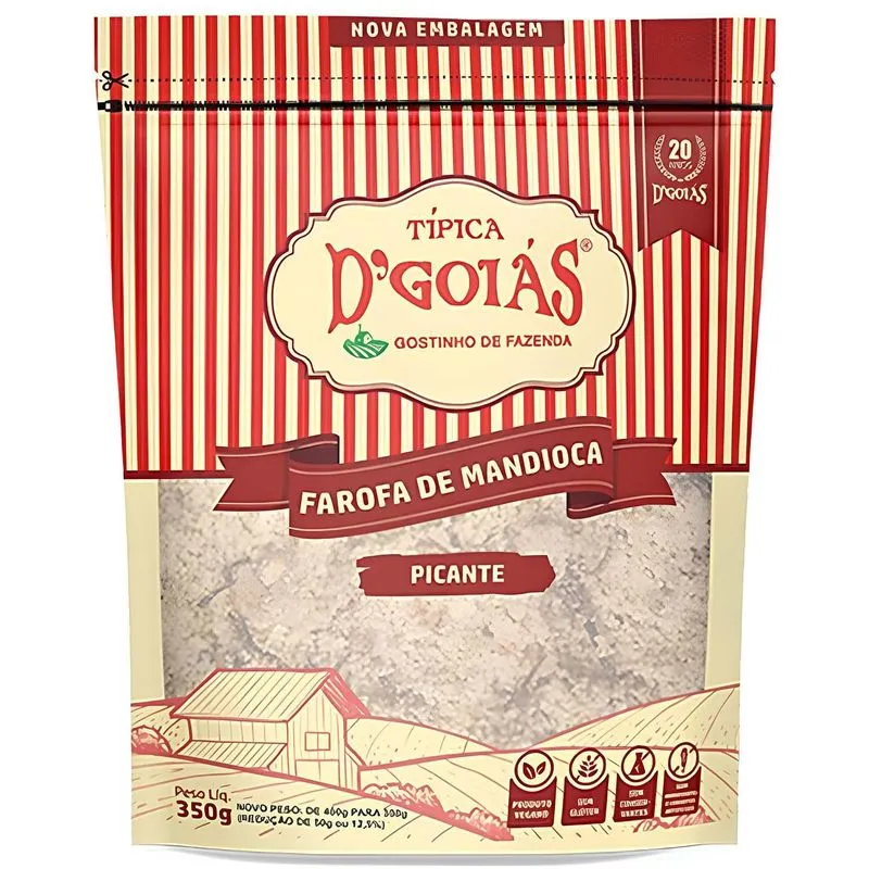 Farofa De Mandioca Picante Dgoias 350g