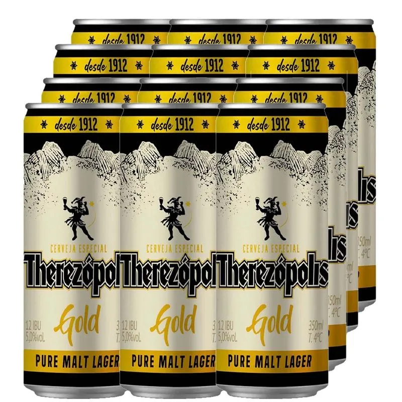 Kit Com 12und Cerveja Gold Lager Therezópolis 350ml