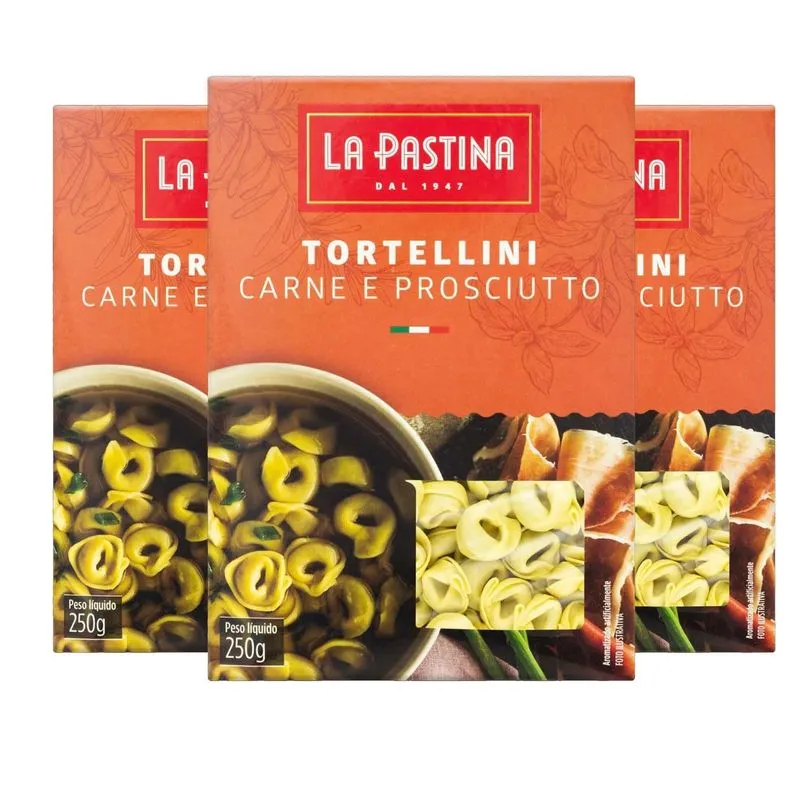 Kit Com 3und Tortellini Carne E Presunto La Pastina 250g