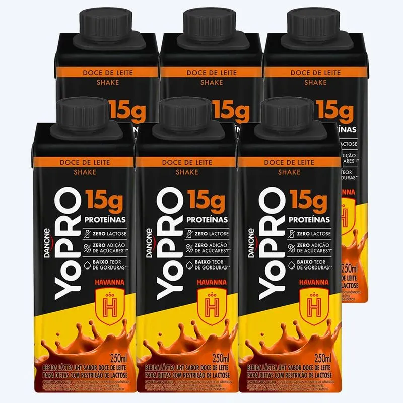 Kit Com 6und Yopro Uht Doce De Leite 15g De Proteínas 250ml