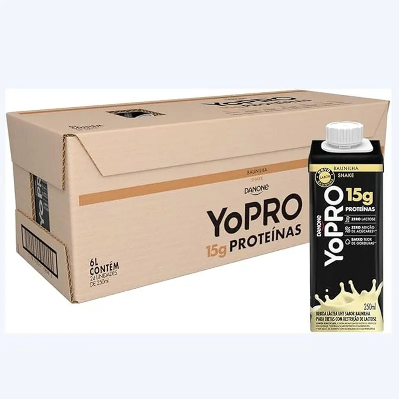 Kit Com 24und Yopro Uht Baunilha 15g De Proteínas 250ml