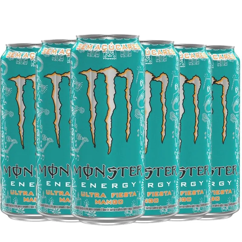 Kit Com 6und Energético Monster Ultra Fiesta Mango 473ml