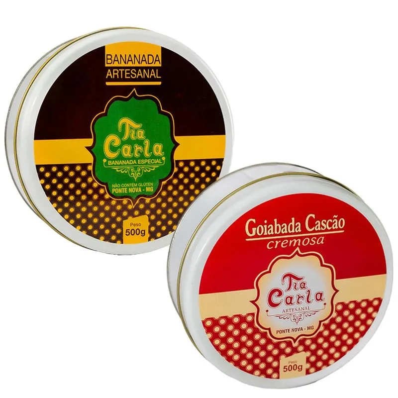 Kit Premium Artesanal Goiabada Cascão/bananada Natural 500g