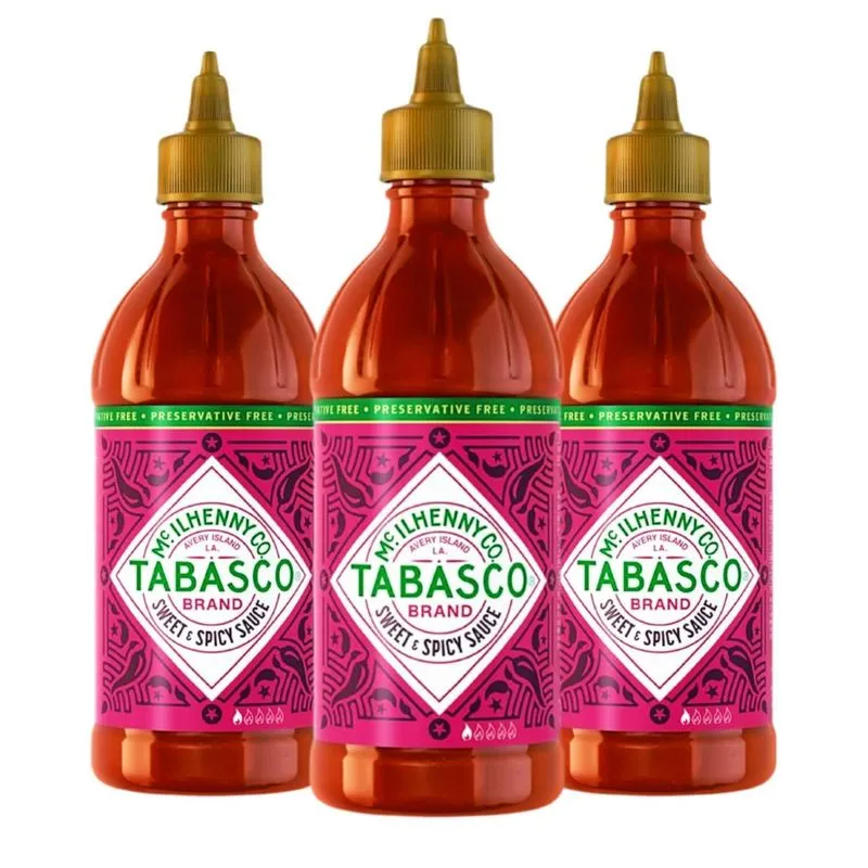 Kit Com 3und Molho De Pimenta Tabasco Sweet Spicy 256ml