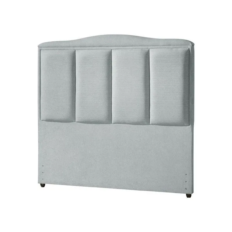 Cabeceira Casal Box Estofada Paris 140Cm Linho Cinza - Cor: Preto