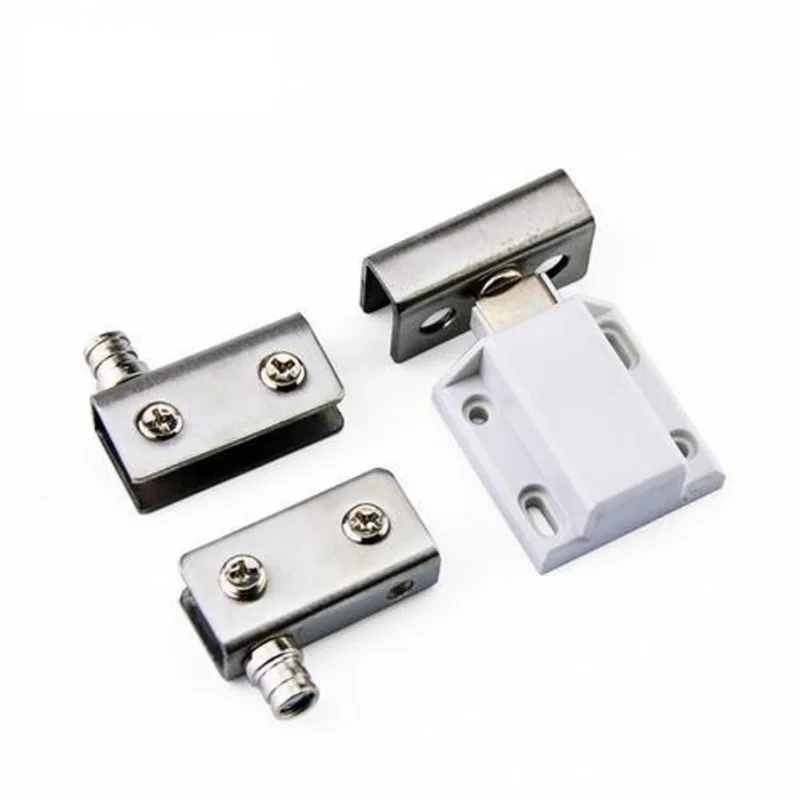Kit Mini Dobradiça Vitrine Rack Com Fecho Magnético Vidro P