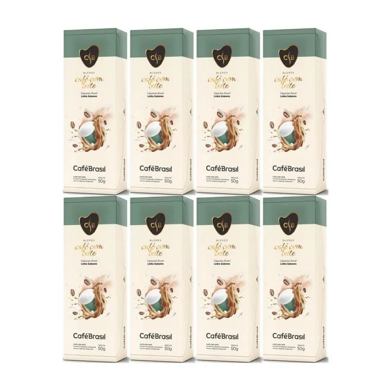 Kit 80 Cápsulas Café Com Leite Café Brasil