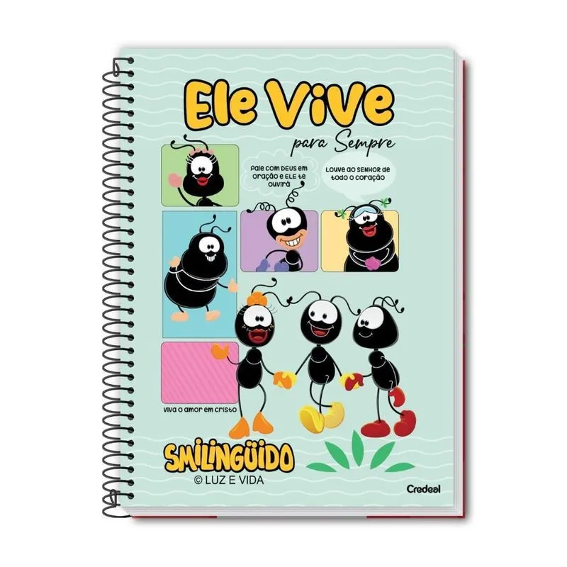 Caderno Smilingido Espiral Capa Dura 1 Matéria 80F Escolar