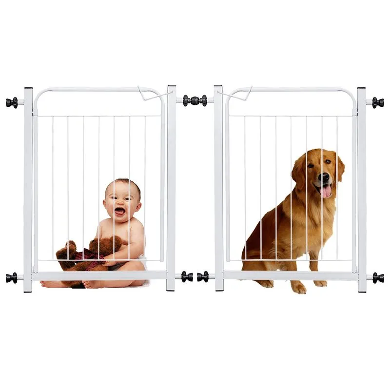 Portão Grade de Proteção para Pet e Bebê Com Trava Segurança Portas de 70 cm á 80 cm - Branco - Lojas rpm