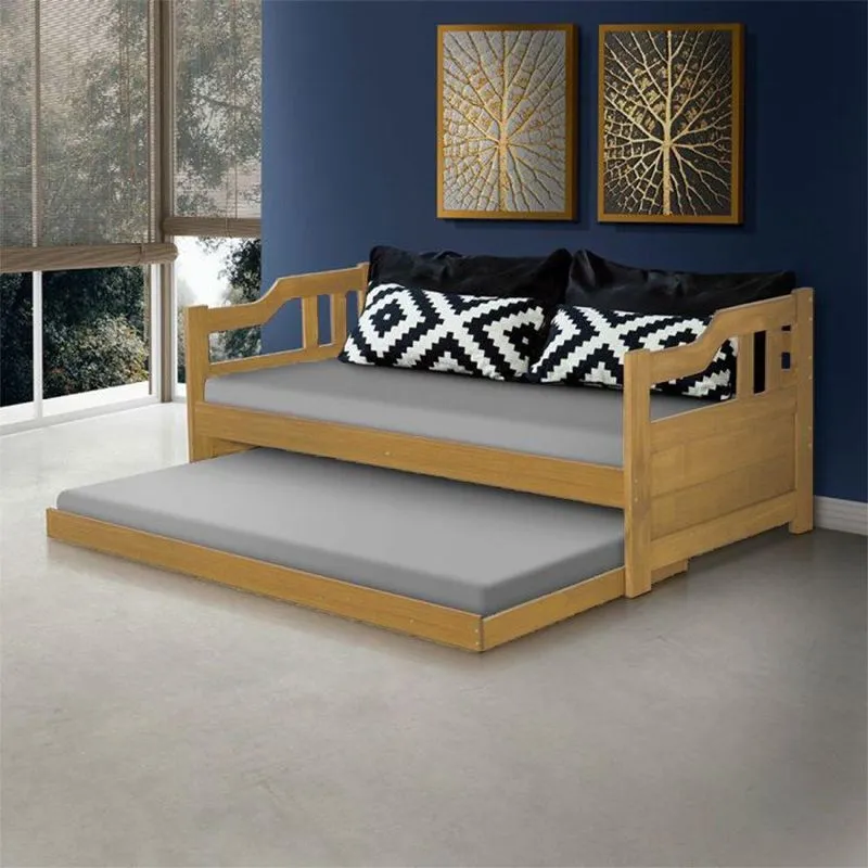 Sofá Cama Solteiro Madeira Maciça 195cm Imbuia