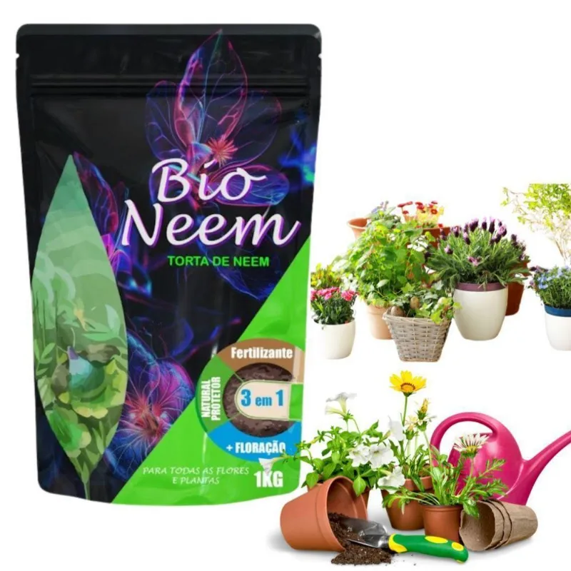 Torta De Neem Nim Organico Adubação P/plantas 1kg
