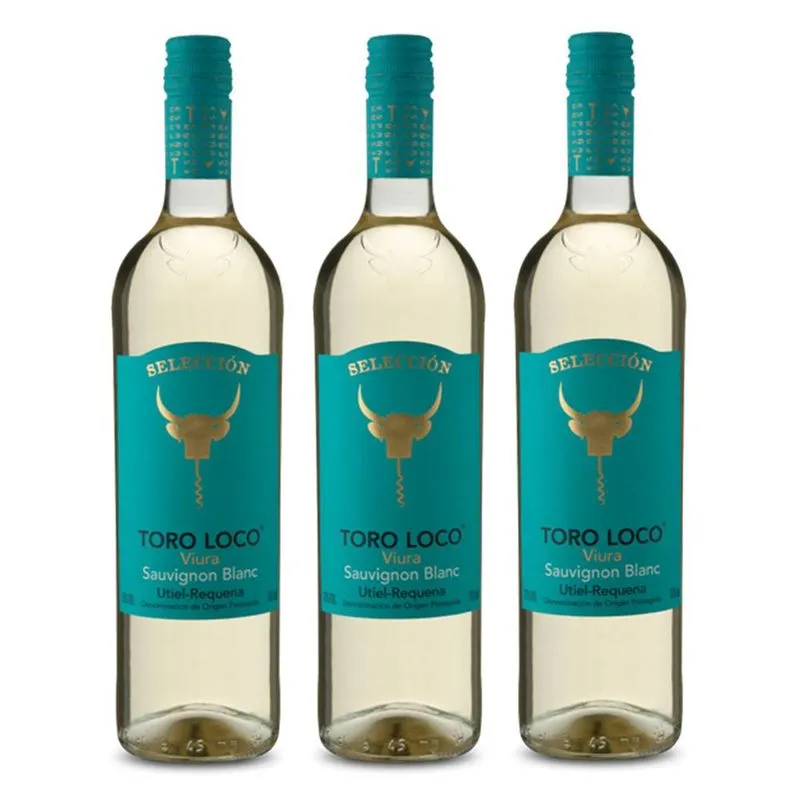 Kit 03 Unidades Vinho Toro Loco Sauvignon Blanc 750ml