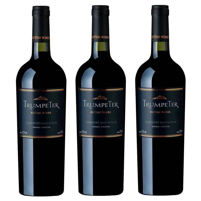 Kit 03 Un. Vinho Rutini Trumpeter Cabernet Sauvignon 750ml