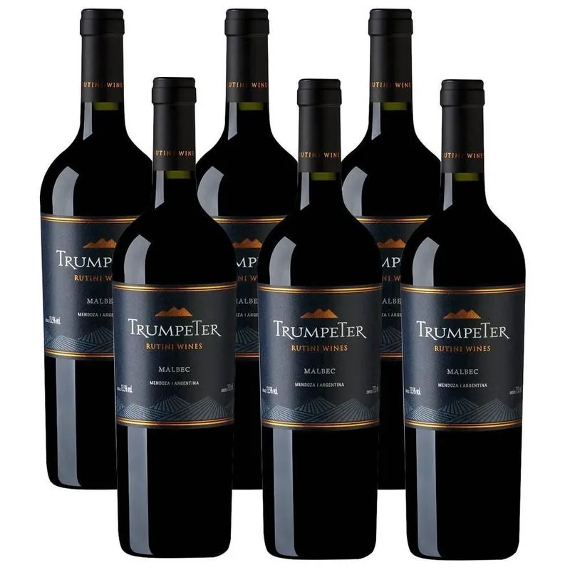Kit 06 Unidades Vinho Rutini Trumpeter Malbec 750ml