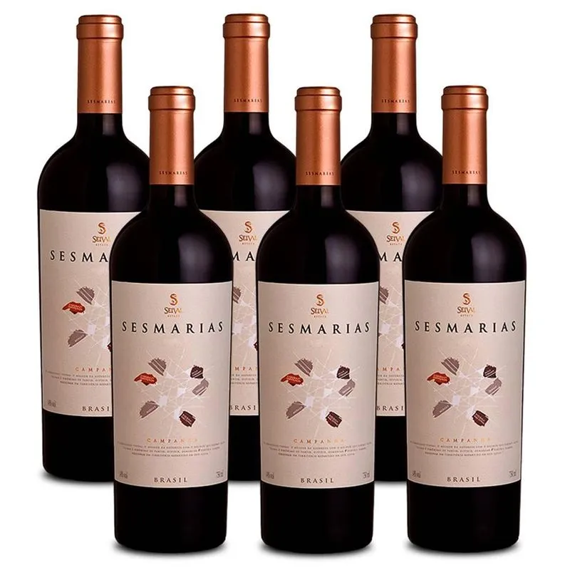 Kit 06 Unidades Vinho Miolo Sesmarias 750ml