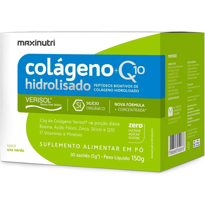 Colágeno Hidro Verisol + Q10 30x5 Uva Verde Maxinutri