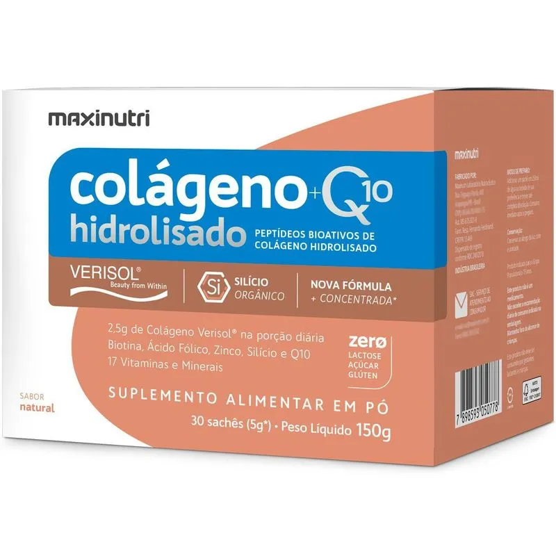 Colágeno Hidro Verisol + Q10 30x5 Natural Maxinutri