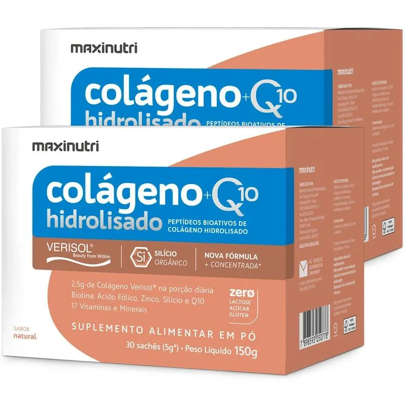 Colágeno Hidro Verisol + Q10 30x5 Natural Maxinutri