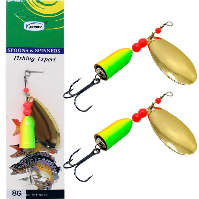 Kit 12 Isca Artificial Equipamento Anzóis Pesca Giratório 8g