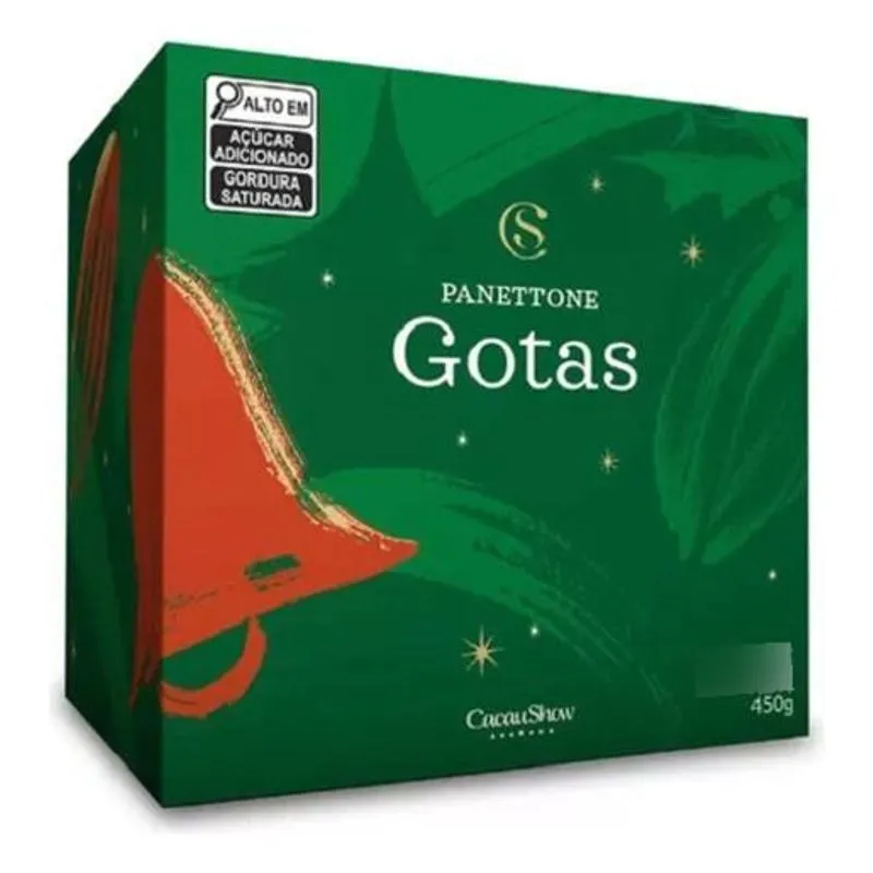 Panetone Chocotone Gotas De Chocolate 450g Cacau Show