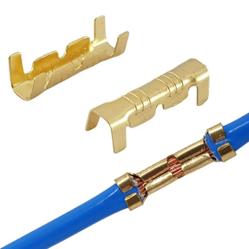 Terminal Automotivo Luva Emenda Tipo U Fio 0,3-1,5mm 50 Pçs