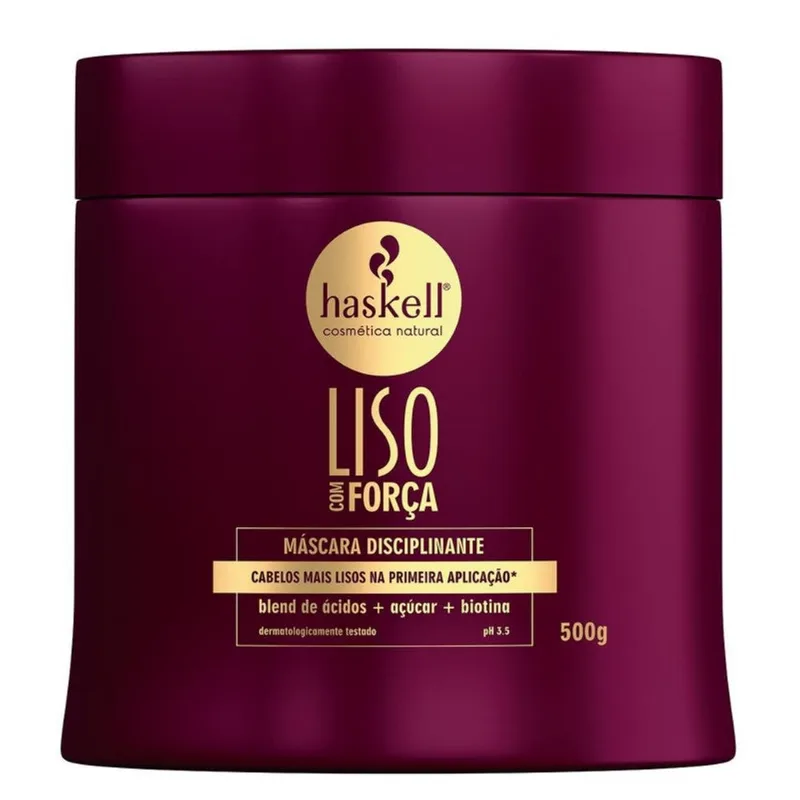 Mascara Disciplinante Hidratante Haskell Liso Com Força 500G