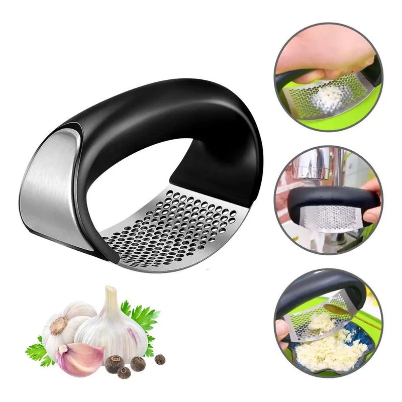 Espremedor Triturador De Alho Manual Inox - Valecom