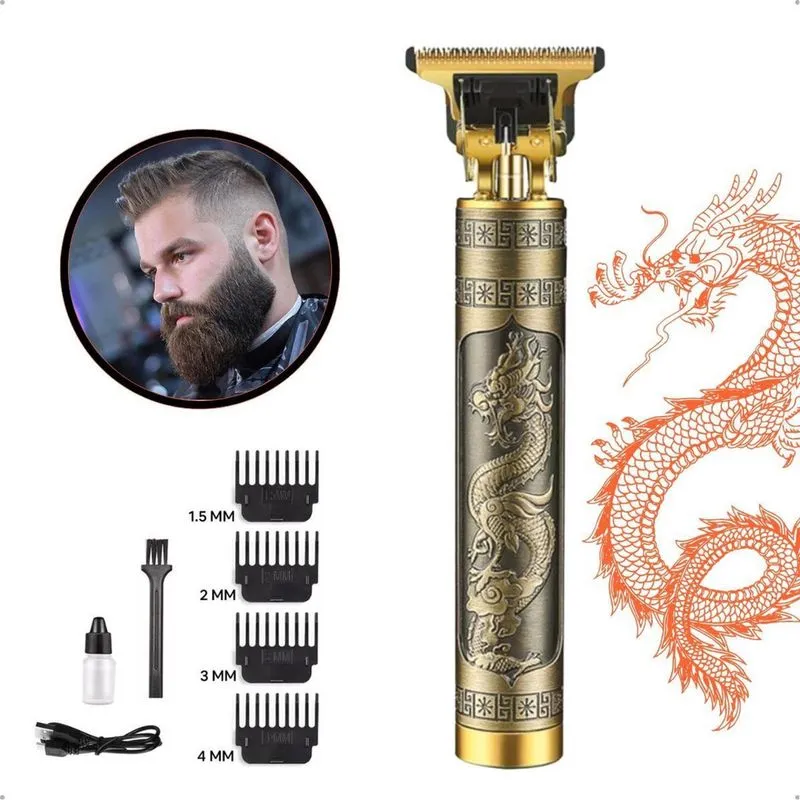 Maquina Profissional Dragao Buda Corta Cabelo E Barba Estilo