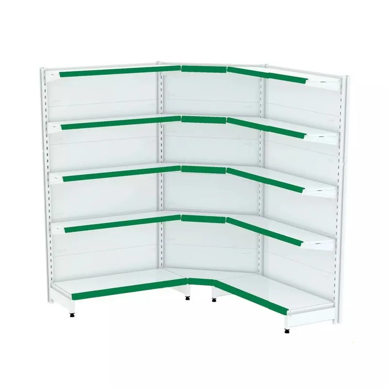 Gondola Parede 170 Fit Ate 2 Metros 1 Canto Branco 15b Pe Verde