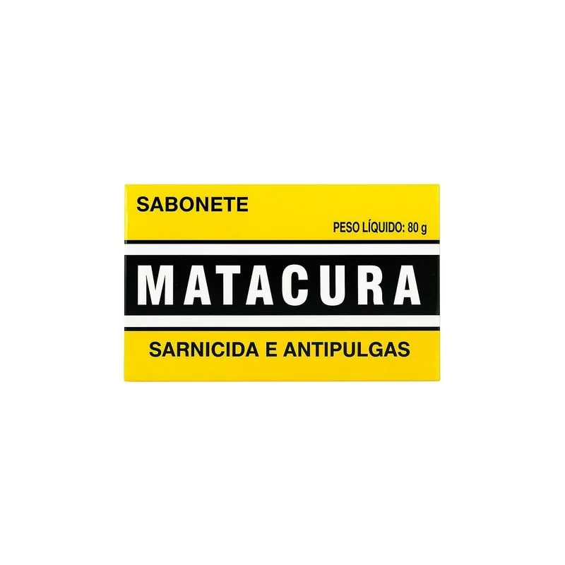 Sabonete Matacura 80g Higienizador Antipulgas E Carrapatos